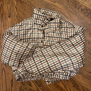 Zara cropped plaid bomber puffer